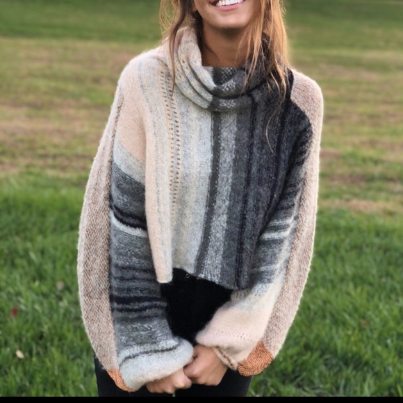 Free People Sweaters - Free People Cloud Kicker Sweater - Grey Co…